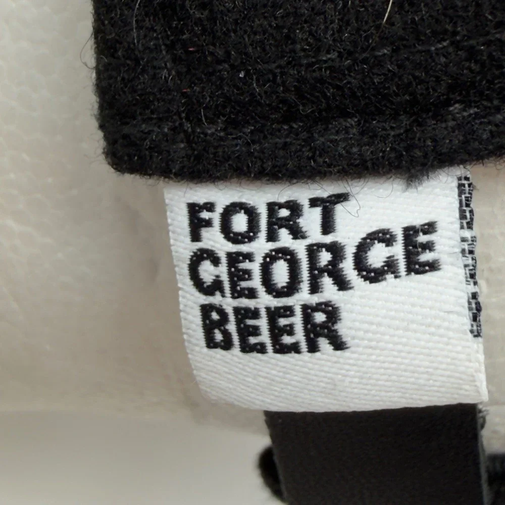 NWT Fort George Beer Black Fort Cap Hat Coal Custom Headwear Division Wool Blend